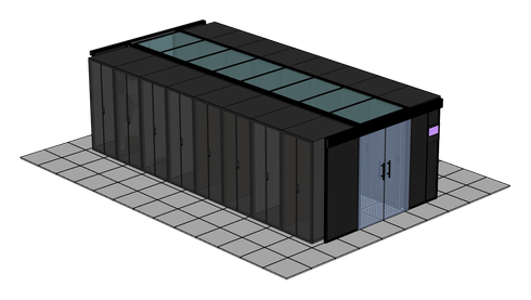 ColdWear containment with fixed polycarbonate roof panels