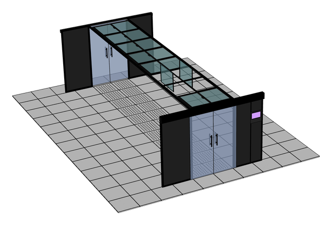 ColdWear containment showing manually opened roof panels